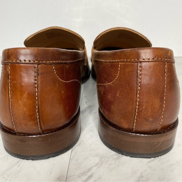 Steve Madden Darlton Cognac Leather Men’s Penny Loafer 10D - Picture 4 of 14